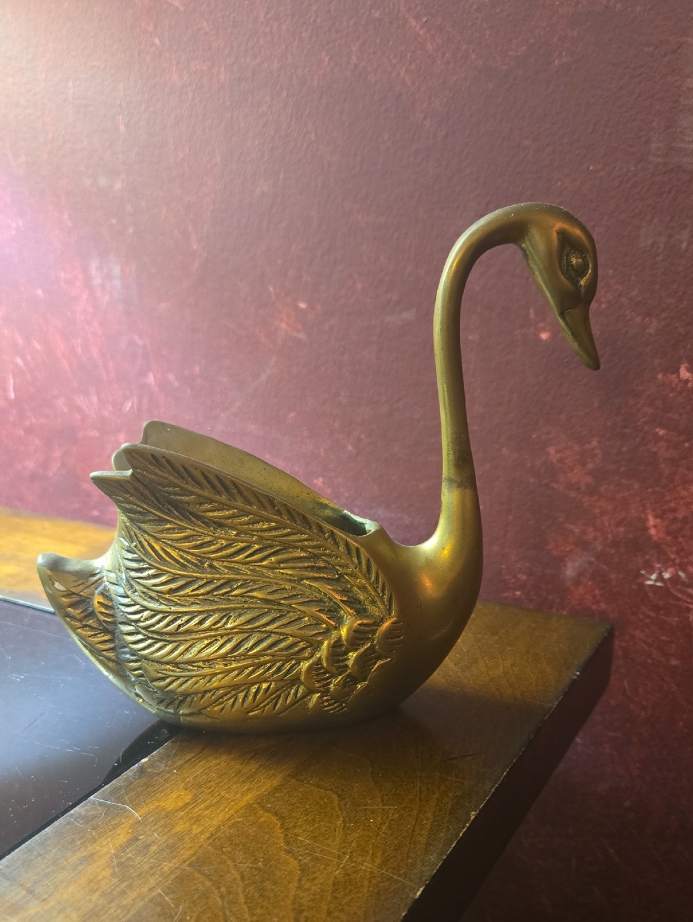 Vintage 1960s Brass Swan Planters - Set of Two - Picture 6 of 15